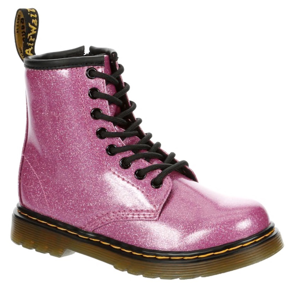 Dr. Martens 1460 8-Eye Glitter Boot Pink Women Size 5 NYT